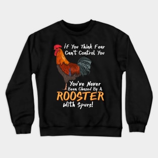 Funny Rooster, Funny Chicken Crewneck Sweatshirt